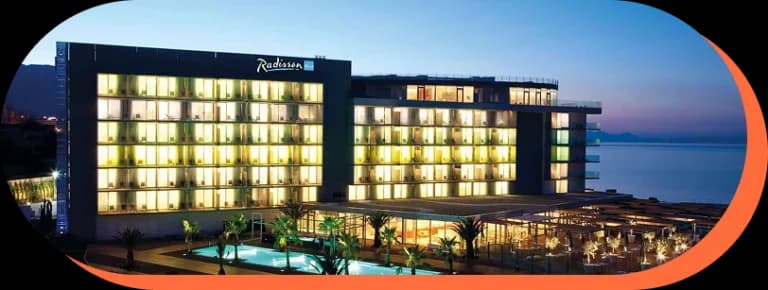 Radisson Blu Resort in Split at night